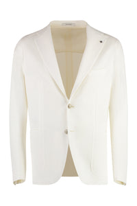 Single-breasted cotton blazer